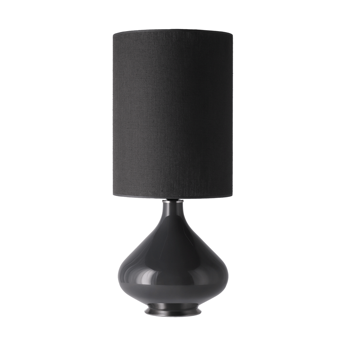 Flavia Lamps Flavia tafellamp grijze lampvoet Lino Negro L