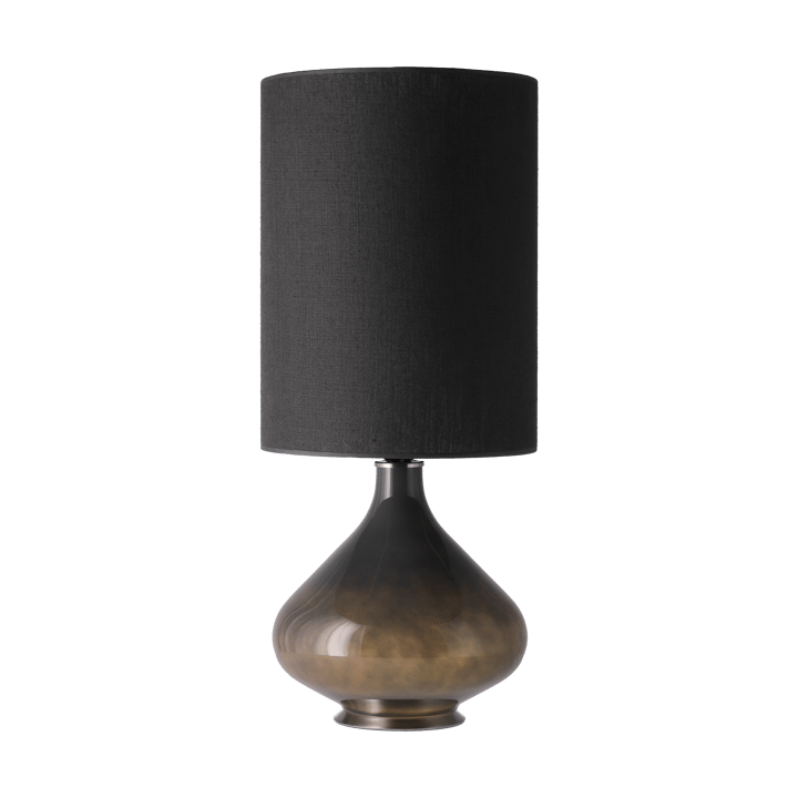 Flavia tafellamp grijze lampvoet, Lino Negro L Flavia Lamps