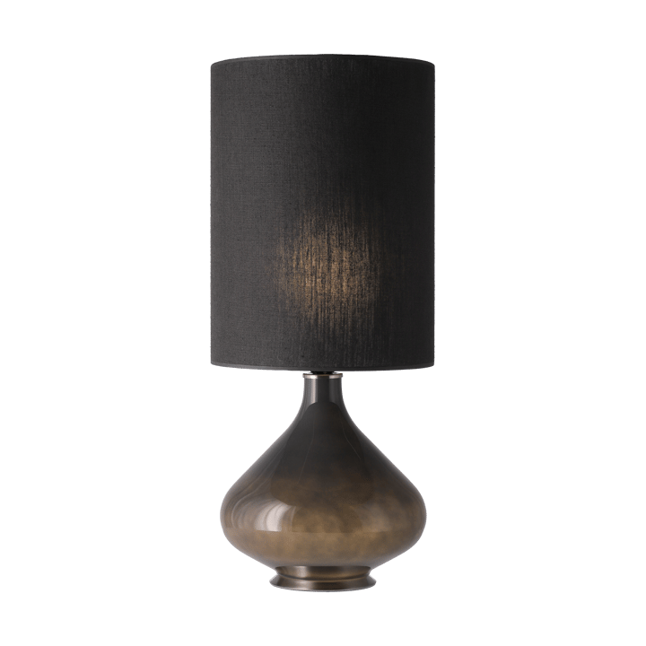 Flavia tafellamp grijze lampvoet, Lino Negro L Flavia Lamps