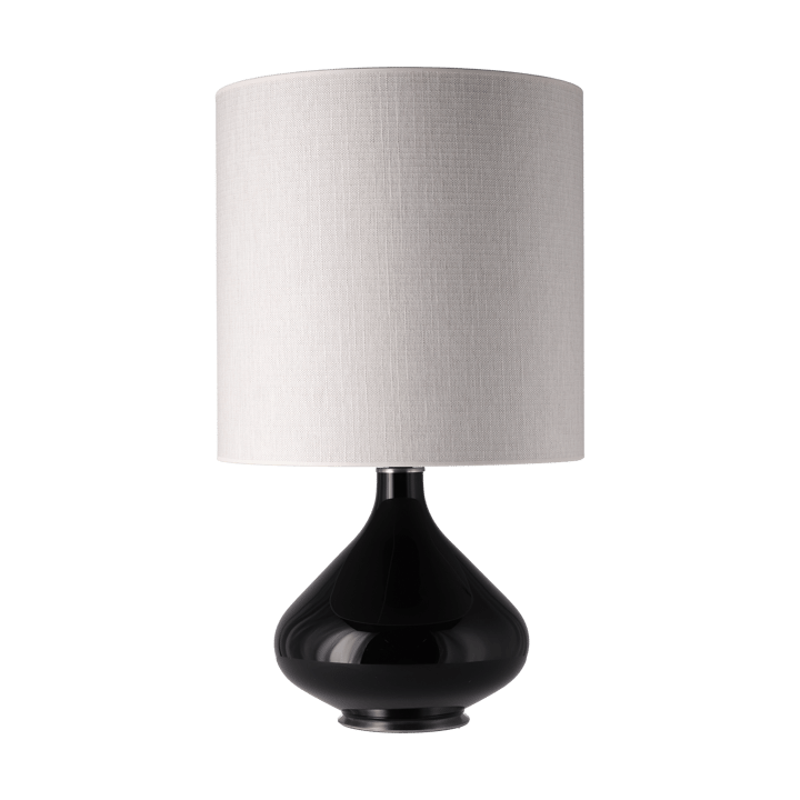 Flavia tafellamp zwarte lampvoet - Babel Beige M - Flavia Lamps