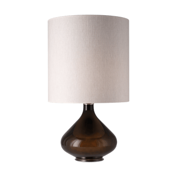 Flavia tafellamp zwarte lampvoet - Babel Beige M - Flavia Lamps