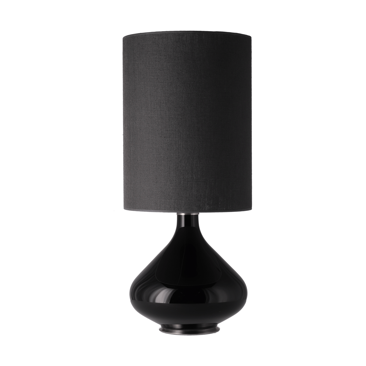 Flavia Lamps Flavia tafellamp zwarte lampvoet Lino Negro L