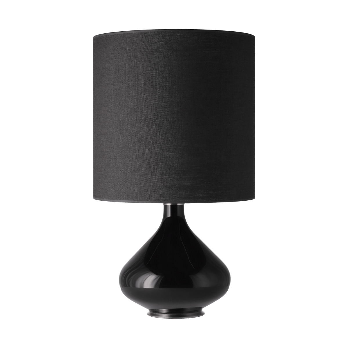 Flavia Lamps Flavia tafellamp zwarte lampvoet Lino Negro M