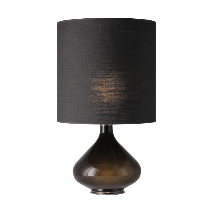 Flavia tafellamp zwarte lampvoet, Lino Negro M Flavia Lamps