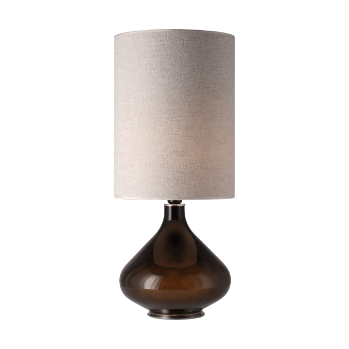 Flavia tafellamp zwarte lampvoet, London Beige L Flavia Lamps