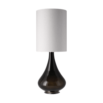 Renata tafellamp zwarte lampvoet - Babel Beige L - Flavia Lamps