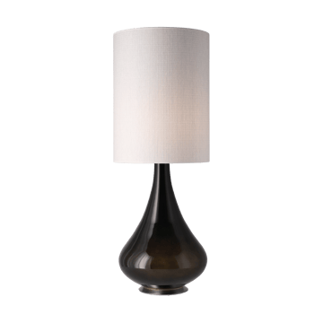 Renata tafellamp zwarte lampvoet - Babel Beige L - Flavia Lamps