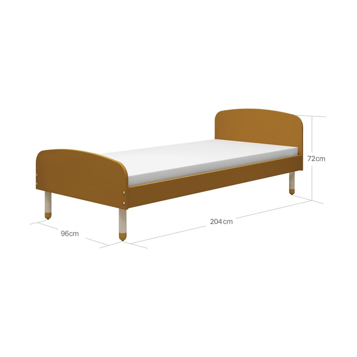 Dots eenpersoonsbed 96x204 cm, Geel FLEXA