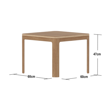 Nova tafel 47x60x60 cm - Eikenfineer - FLEXA