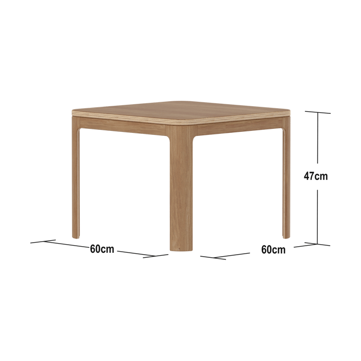 Nova tafel 47x60x60 cm, Eikenfineer FLEXA