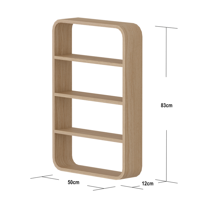 Nova wandplank 50x83 cm, Eikenfineer FLEXA