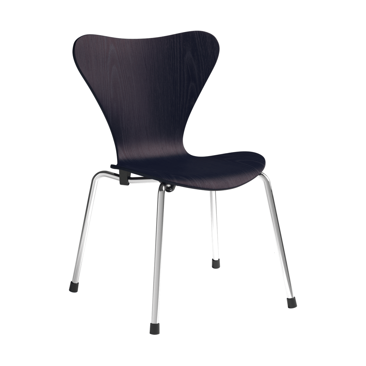 Fritz Hansen 3177 Series 7 kinderstoel Midnight blue geschilderde as-chroom