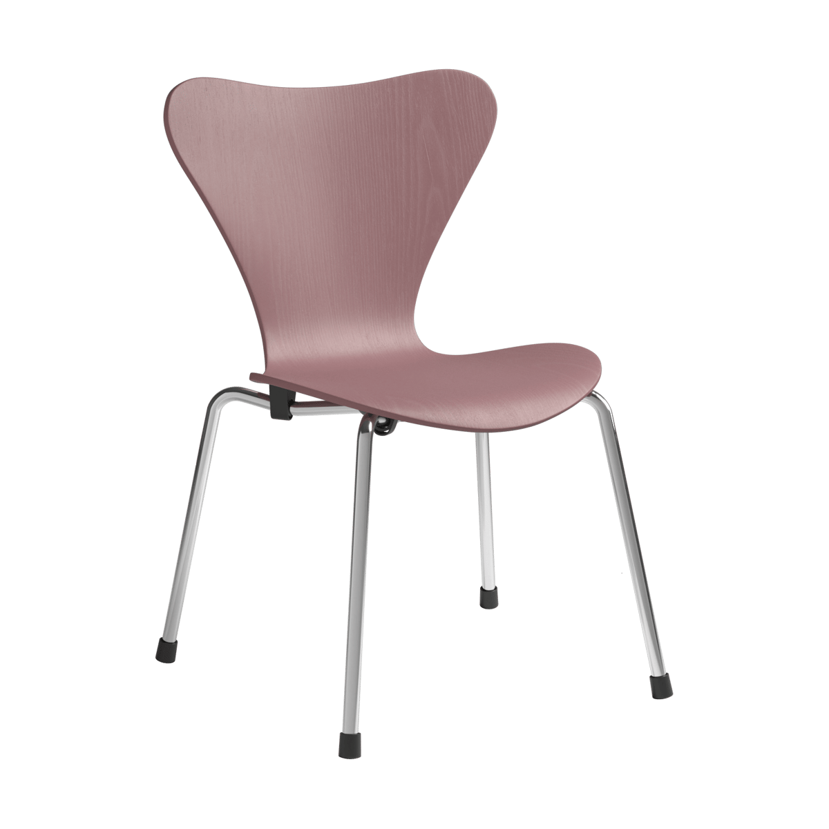 Fritz Hansen 3177 Series 7 kinderstoel Wild rose geschilderde as-chroom