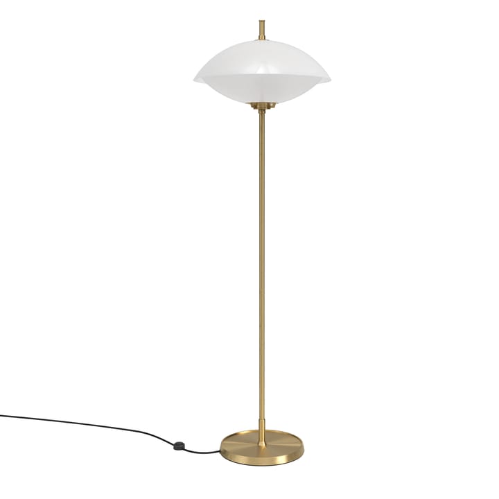 Clam vloerlamp 128 cm, Opal-brass Fritz Hansen