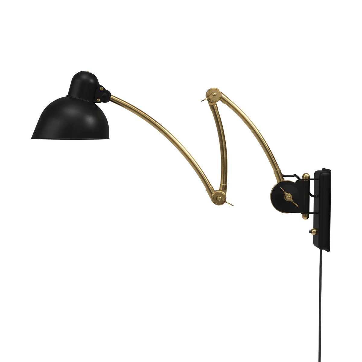 Fritz Hansen Kaiser Idell 6559-W wandlamp Matt black-brass