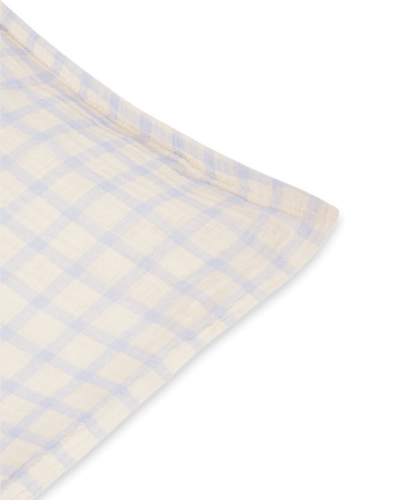 Gingham Sky Blue Muslin kussensloop - 50x60 cm - Garbo&Friends