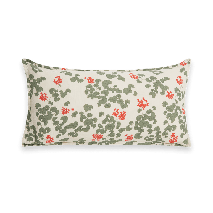 Pelargonium Muslin kussensloop - 50x90 cm - Garbo&Friends