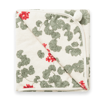 Pelargonium Terry handdoek met capuchon - 80x80 cm - Garbo&Friends