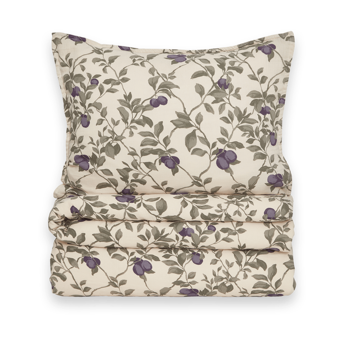 Garbo&Friends Plum Muslin beddengoed junior 140x200 cm/50x70 cm