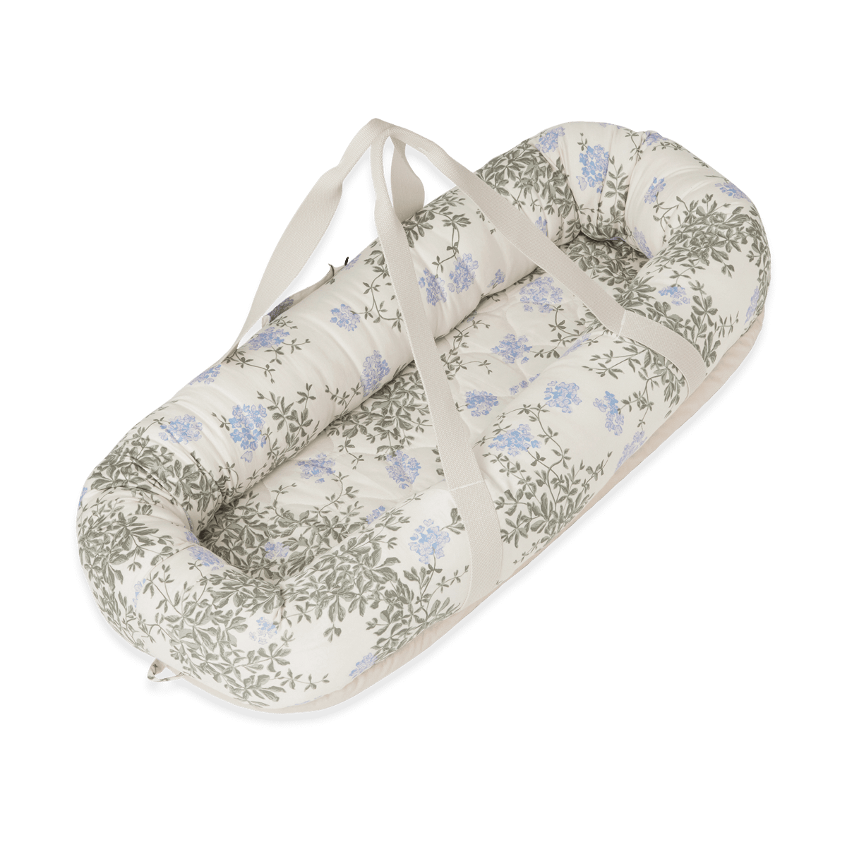 Garbo&Friends Plumbago satijnen gewatteerd babynest 43x87x16cm