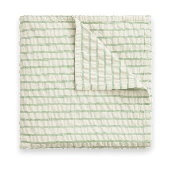 Stripe Emerald Seersucker hydrofiele doek - 110x110 cm - Garbo&Friends