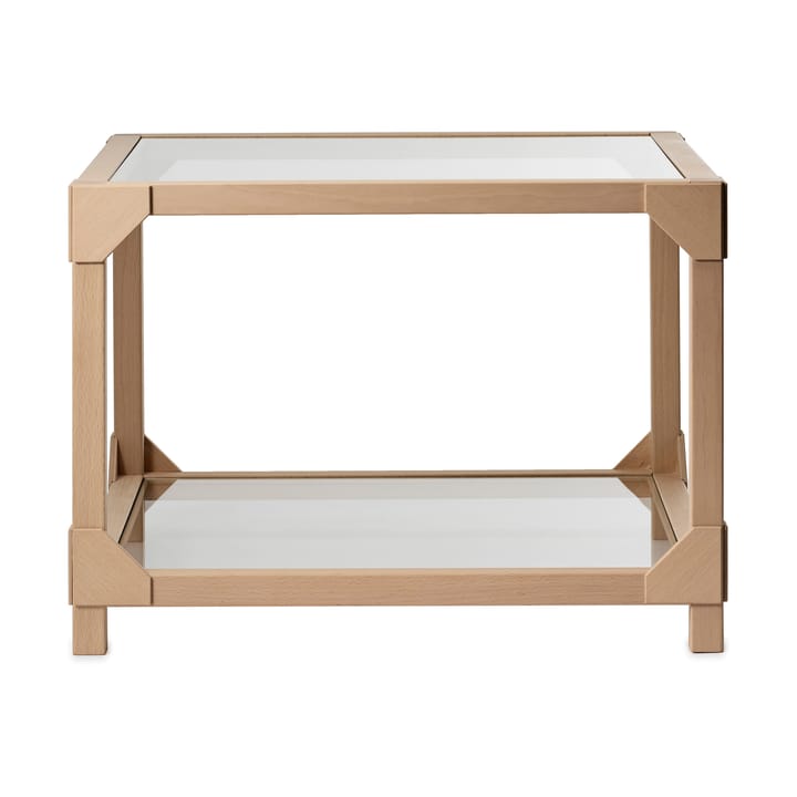 Bleck Salontafel 55x55 cm glas, Beuk-natural Gärsnäs