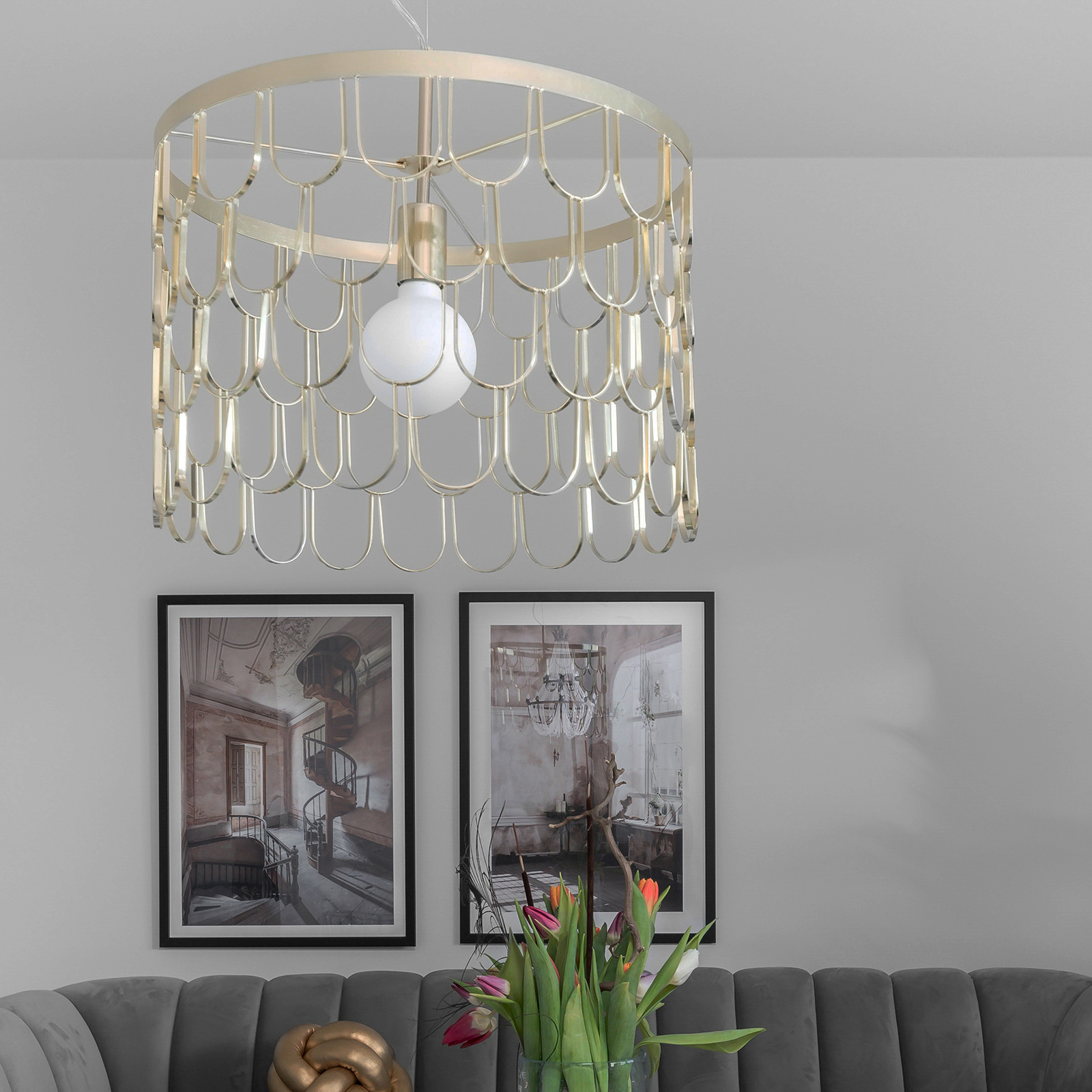 MARKET SET Gatsby hanglamp 5-lamps meerkleurig