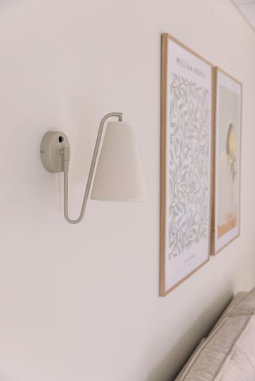 Lou wandlamp - Bouclé wit-beige - Globen Lighting