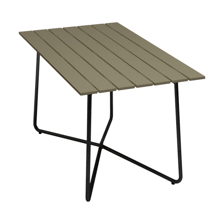 B25A tafel - Light green oak-black base - Grythyttan stalen meubelen