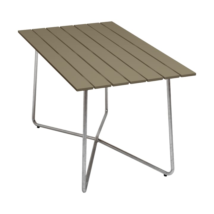 B25A tafel - Light green oak-hot galvanized base - Grythyttan stalen meubelen