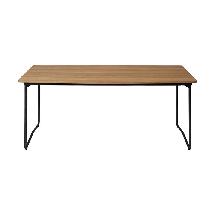 B31 170 eettafel, Oiled oak-black base Grythyttan stalen meubelen