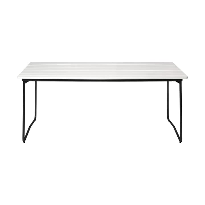 B31 170 eettafel, White lacquered oak-black base Grythyttan stalen meubelen