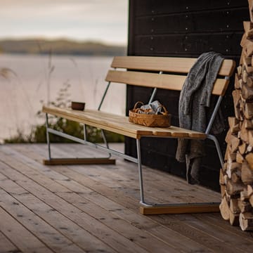 Bank 5 - Teak-verzinkt frame - Grythyttan stalen meubelen