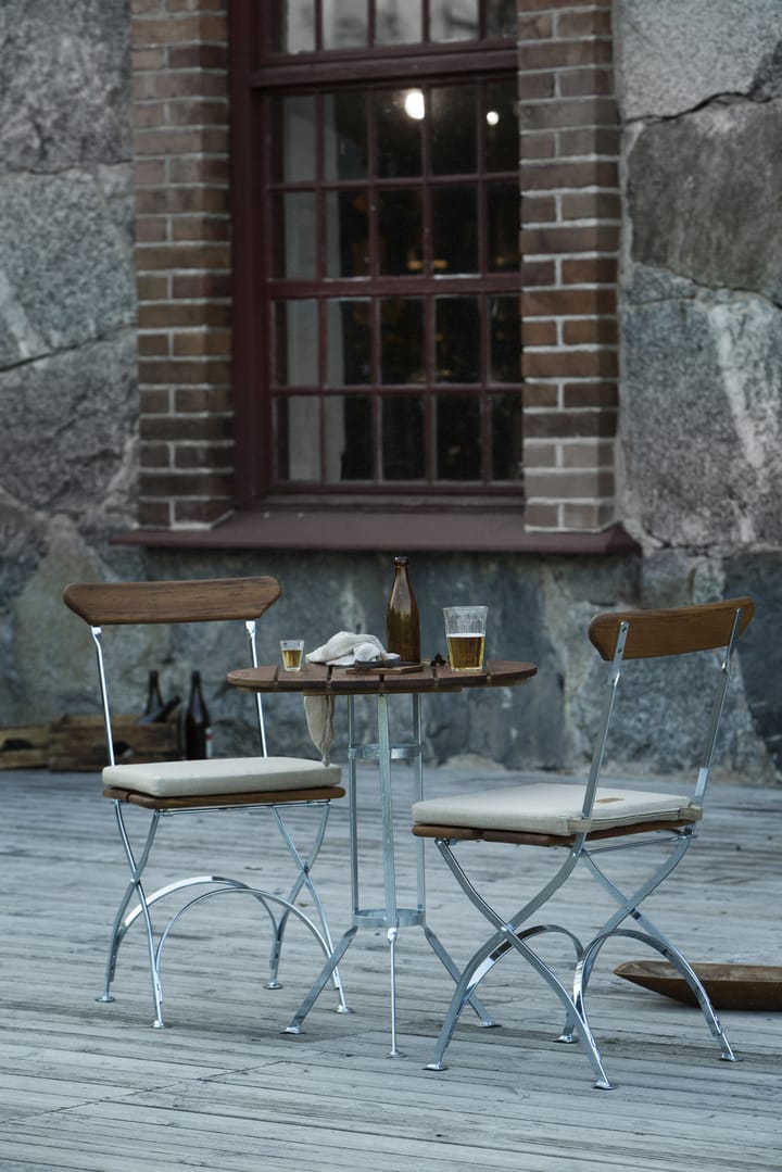 Bryggeri stoel - Teak-verzinkt frame - Grythyttan stalen meubelen