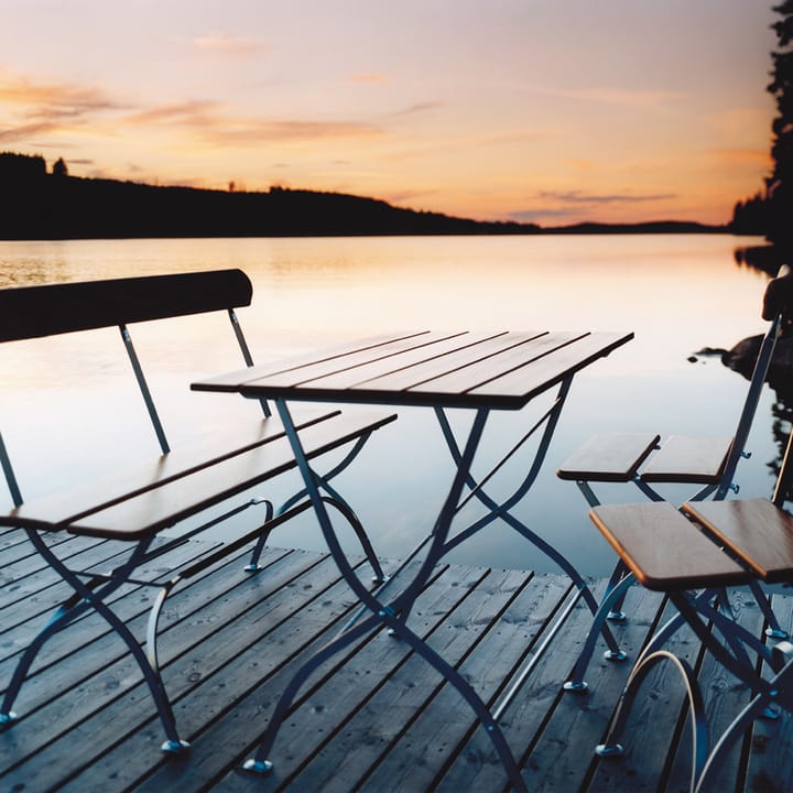 Bryggeri tafel, Eiken olie-verzinkt frame Grythyttan stalen meubelen