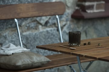 Bryggeri tafel - Teak-verzinkt frame - Grythyttan stalen meubelen