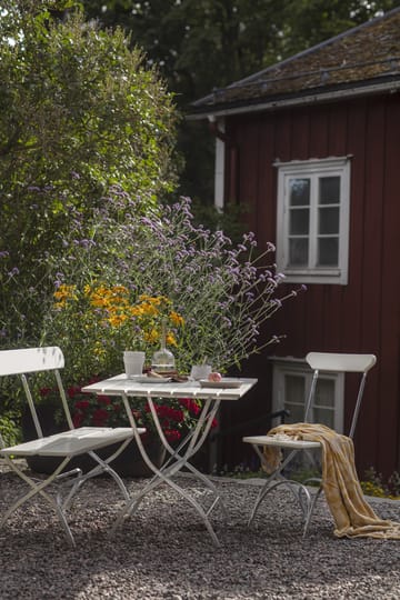 Bryggeri tafel - Wit gelakte eiken - verzinkt - Grythyttan stalen meubelen