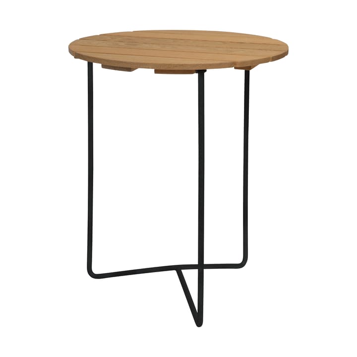 Table 6B tafel Ø60 cm - Geoliede eiken-zwart - Grythyttan stalen meubelen