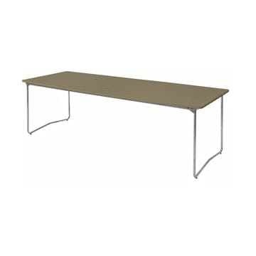 Table B31 eettafel 230 cm - Light green oak-hot galvanized base - Grythyttan stalen meubelen