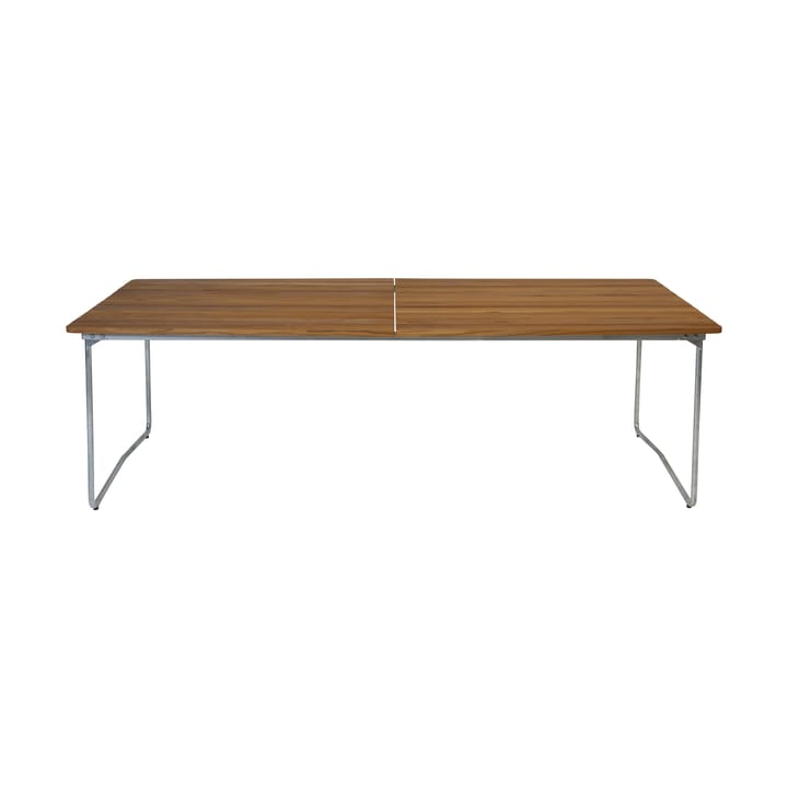 Table B31 eettafel 230 cm - Onbehandeld teak - gegalvaniseerde poten - Grythyttan stalen meubelen