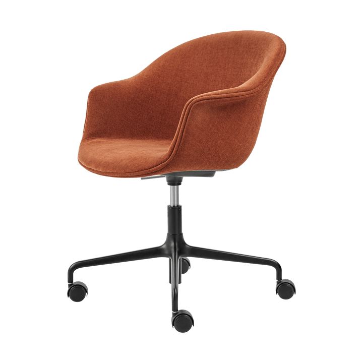 Bat Meeting Chair bureaustoel volledig bekleed - Belsuede special fr dedar 133-zwarte poten - GUBI