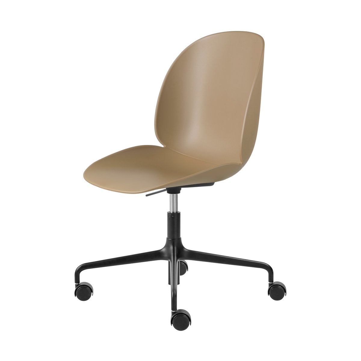 GUBI Beetle Meeting Chair bureaustoel Pebble brown-black