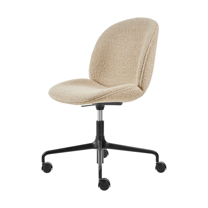 Beetle Meeting Chair bureaustoel volledig bekleed - Karakorum dedar 003-zwarte poten - GUBI