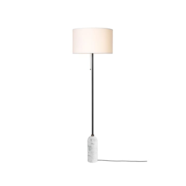 Gravity vloerlamp, wit marmer/wit GUBI