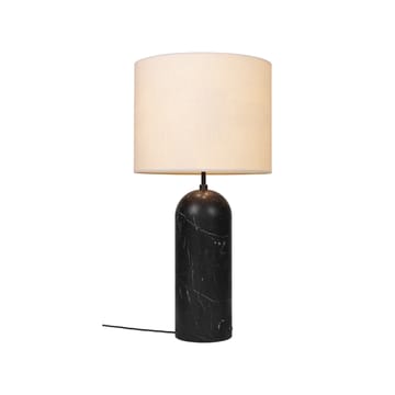 Gravity XL vloerlamp - zwart marmer/canvas, low - GUBI