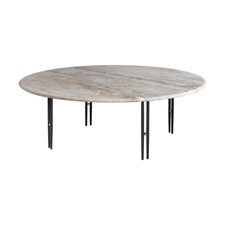 IOI salontafel - Rippled  beige-zwarte frame Ø100 cm - GUBI