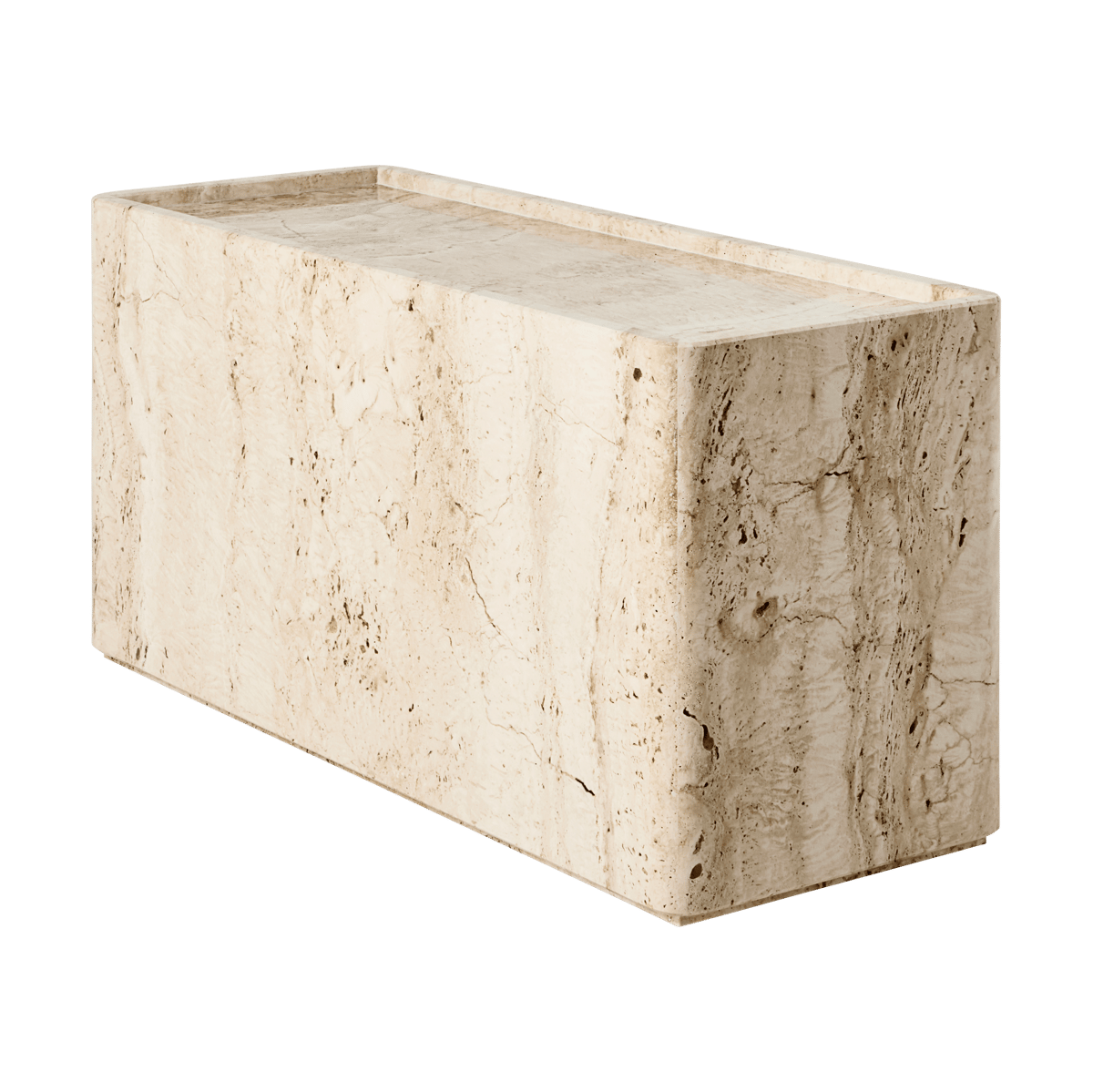 GUBI Pietra bijzettafel 30x80x40 cm Neutral white travertine