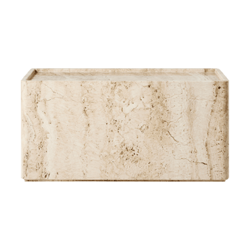 Pietra bijzettafel 30x80x40 cm - Neutral white travertine - GUBI