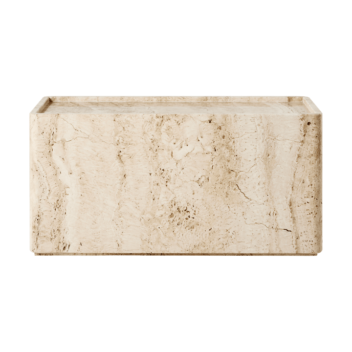 Pietra bijzettafel 30x80x40 cm, Neutral white travertine GUBI