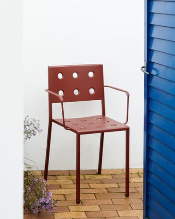 Balcony Dining Armchair armstoel - Iron red - HAY